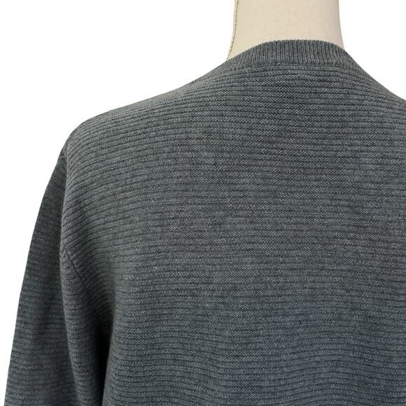 Forte Cashmere Womens Cashmere Ribbed Crewneck Sweater Size M Blue Quiet Luxury - Picture 5 of 7